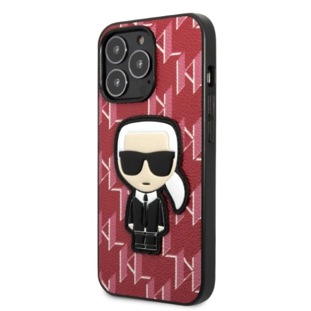Чехол Karl Lagerfeld Monogram Ikonik Patch для iPhone 13 Pro Max Red (KLHCP13XPMNIKPI)