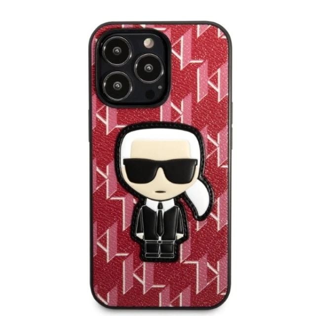 Чехол Karl Lagerfeld Monogram Ikonik Patch для iPhone 13 Pro Max Red (KLHCP13XPMNIKPI)