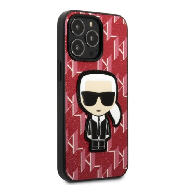 Чехол Karl Lagerfeld Monogram Ikonik Patch для iPhone 13 Pro Max Red (KLHCP13XPMNIKPI)