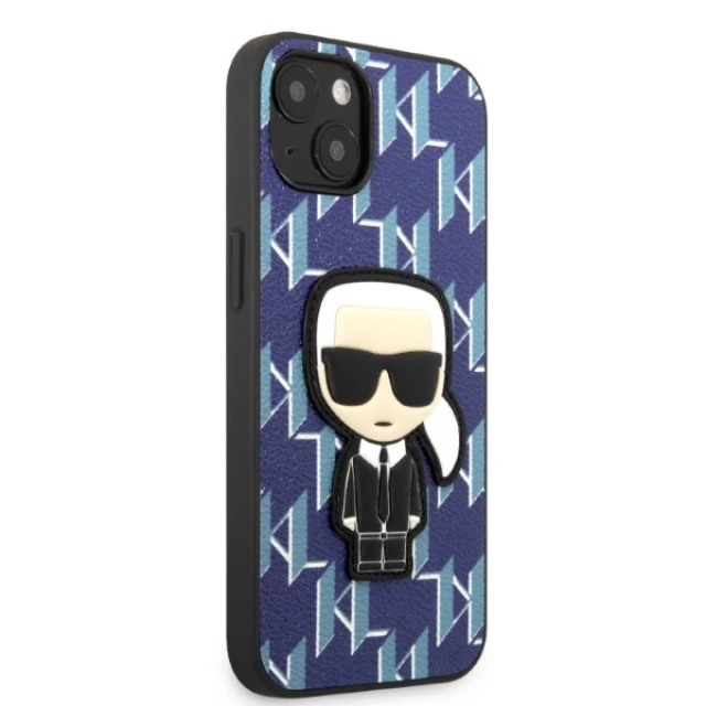 Чохол Karl Lagerfeld Monogram Ikonik Patch для iPhone 13 mini Blue (KLHCP13SPMNIKBL)