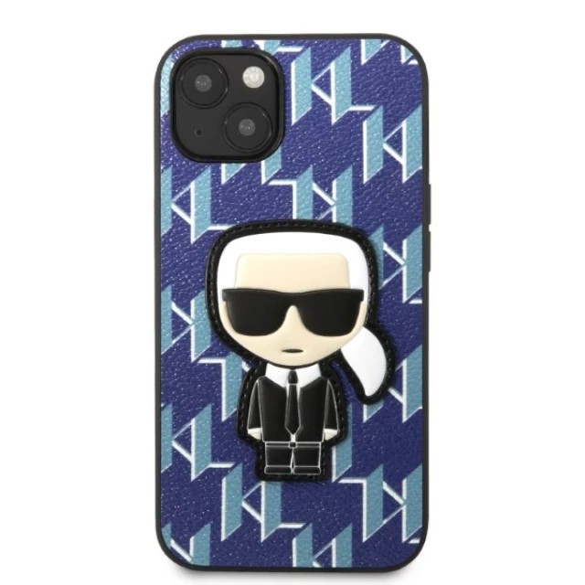 Чохол Karl Lagerfeld Monogram Ikonik Patch для iPhone 13 Blue (KLHCP13MPMNIKBL)