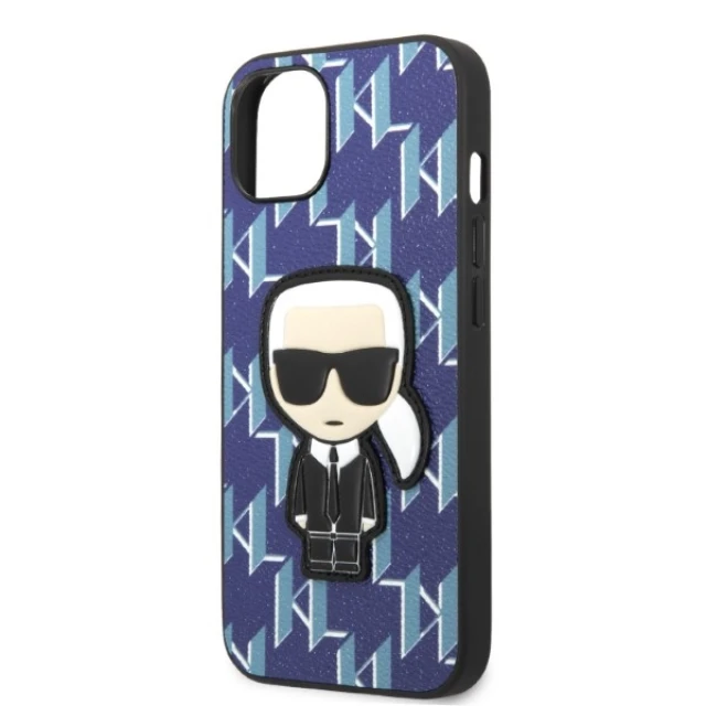 Чохол Karl Lagerfeld Monogram Ikonik Patch для iPhone 13 Blue (KLHCP13MPMNIKBL)