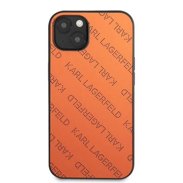 Чохол Karl Lagerfeld Perforated Allover для iPhone 13 Orange (KLHCP13MPTLO)