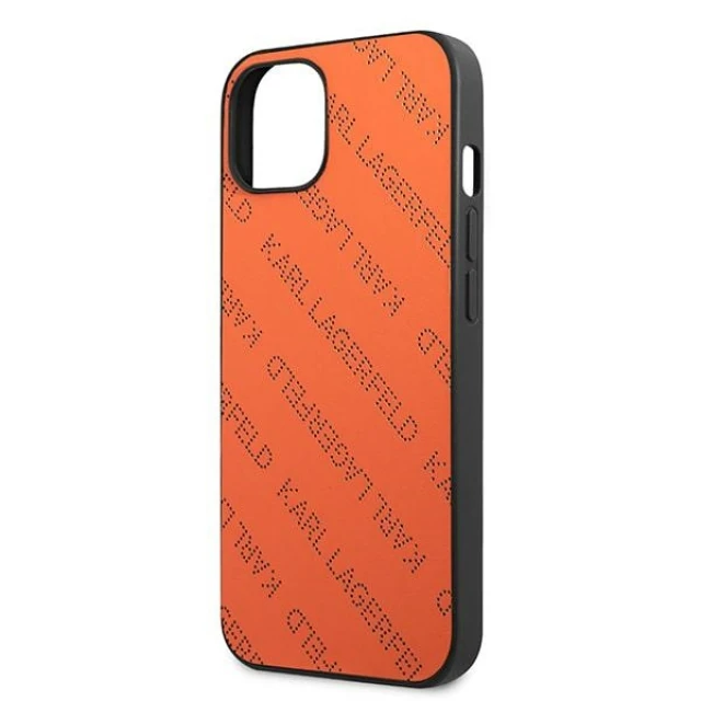 Чохол Karl Lagerfeld Perforated Allover для iPhone 13 Orange (KLHCP13MPTLO)