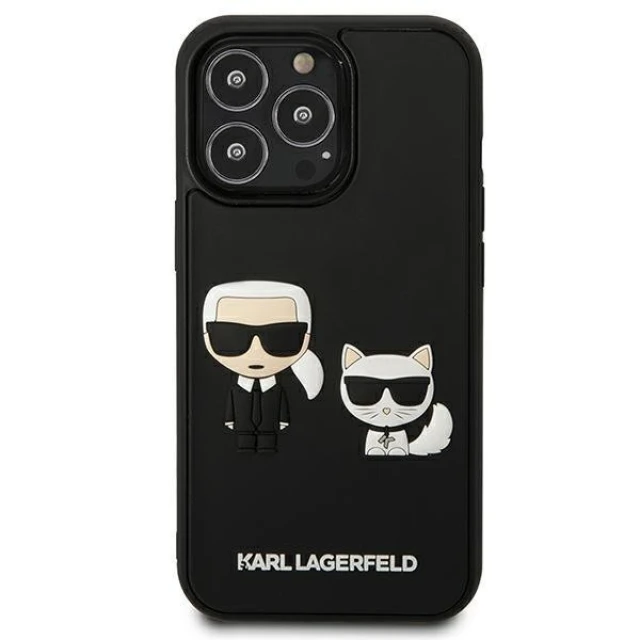 Чохол Karl Lagerfeld Karl & Choupette Iconik 3D для iPhone 13 | 13 Pro Black (KLHCP13L3DRKCK)