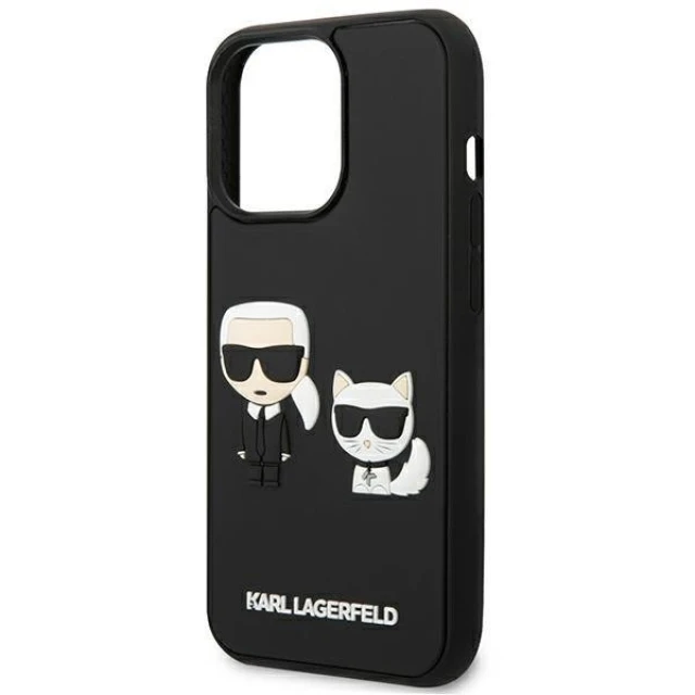 Чохол Karl Lagerfeld Karl & Choupette Iconik 3D для iPhone 13 | 13 Pro Black (KLHCP13L3DRKCK)