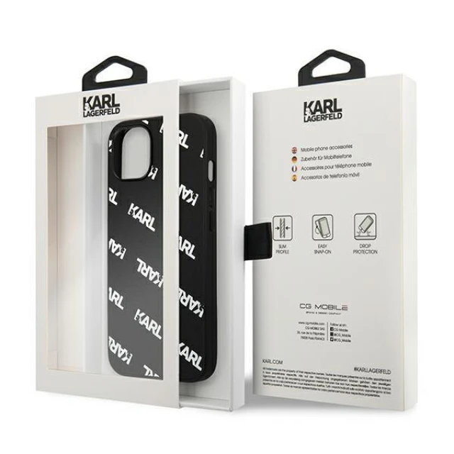 Чохол Karl Lagerfeld Allover для iPhone 13 Black (KLHCP13MPULMBK3)