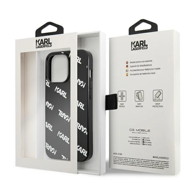 Чохол Karl Lagerfeld Allover для iPhone 13 | 13 Pro Black (KLHCP13LPULMBK3)
