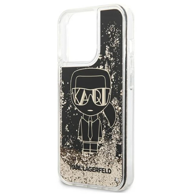 Чохол Karl Lagerfeld Liquid Glitter Gatsby для iPhone 13 | 13 Pro Black (KLHCP13LLGGKBK)