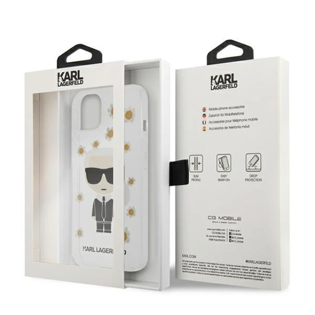 Чохол Karl Lagerfeld Iconik Karl для iPhone 13 mini Clear (KLHCP13SHFLT)