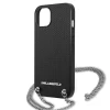 Чохол Karl Lagerfeld Leather Textured and Chain для iPhone 13 Black (KLHCP13MPMK)