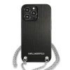 Чохол Karl Lagerfeld Leather Textured and Chain для iPhone 13 | 13 Pro Black (KLHCP13LPMK)