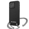 Чохол Karl Lagerfeld Leather Textured and Chain для iPhone 13 Pro Max Black (KLHCP13XPMK)