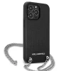 Чохол Karl Lagerfeld Leather Textured and Chain для iPhone 13 Pro Max Black (KLHCP13XPMK)