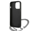 Чохол Karl Lagerfeld Leather Textured and Chain для iPhone 13 Pro Max Black (KLHCP13XPMK)
