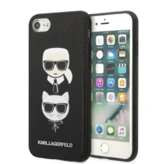 Чохол Karl Lagerfeld Saffiano Karl & Choupette Head для iPhone SE 2022/SE 2020 | 8 | 7 Black (KLHCI8SAKICKCBK)