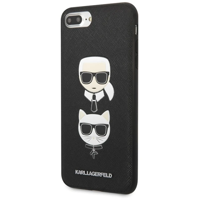 Чохол Karl Lagerfeld Saffiano Karl & Choupette Head для iPhone 7 | 8 Plus Black (KLHCI8LSAKICKCBK)