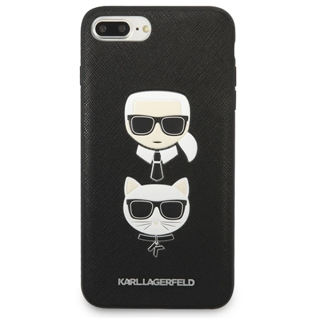 Чохол Karl Lagerfeld Saffiano Karl & Choupette Head для iPhone 7 | 8 Plus Black (KLHCI8LSAKICKCBK)