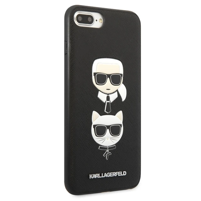 Чохол Karl Lagerfeld Saffiano Karl & Choupette Head для iPhone 7 | 8 Plus Black (KLHCI8LSAKICKCBK)