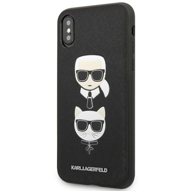 Чохол Karl Lagerfeld Saffiano Karl & Choupette Head для iPhone 11 Pro Black (KLHCI65SAKICKCBK)
