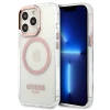 Чехол Guess Metal Outline для iPhone 13 Pro Pink (GUHMP13LHTRMP)