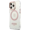 Чехол Guess Metal Outline для iPhone 13 Pro Pink (GUHMP13LHTRMP)