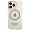 Чехол Guess Metal Outline для iPhone 13 Pro Pink (GUHMP13LHTRMP)