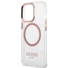 Чехол Guess Metal Outline для iPhone 13 Pro Pink (GUHMP13LHTRMP)