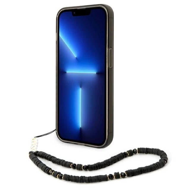 Чехол Guess Translucent Pearl Strap для iPhone 14 Pro Black (GUHCP14LHGCOHK)