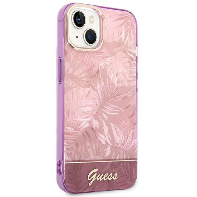 Чохол Guess Jungle Collection для iPhone 14 Plus Pink (GUHCP14MHGJGHP)