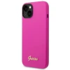 Чохол Guess Silicone Vintage Gold Logo для iPhone 14 | 13 Fuschia (GUHCP14SSLSMF)