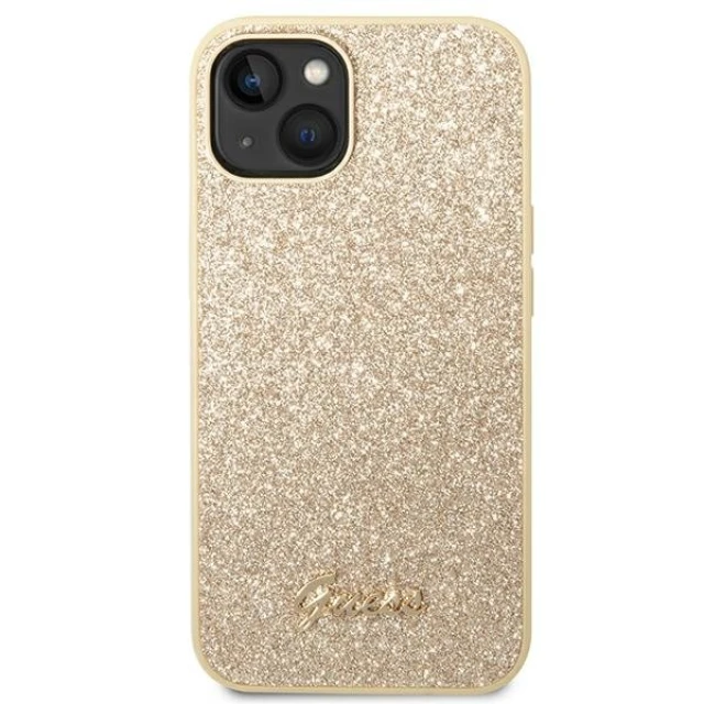 Чохол Guess Glitter Script для iPhone 14 | 13 Gold (GUHCP14SHGGSHD)