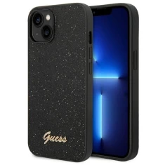 Чохол Guess Glitter Script для iPhone 14 Plus Black (GUHCP14MHGGSHK)