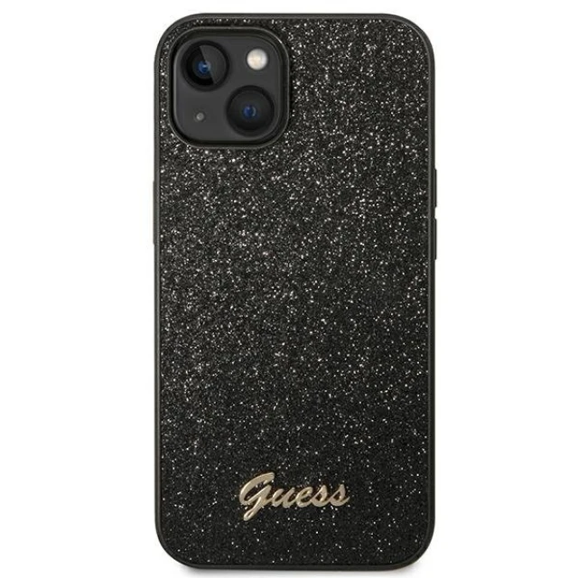 Чохол Guess Glitter Script для iPhone 14 Plus Black (GUHCP14MHGGSHK)