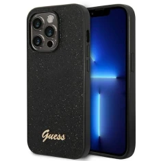 Чехол Guess Glitter Script для iPhone 14 Pro Black (GUHCP14LHGGSHK)