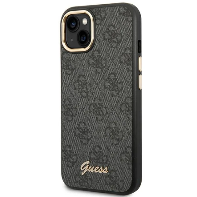 Чохол Guess 4G Vintage Gold Logo для iPhone 14 Plus Black (GUHCP14MHG4SHK)