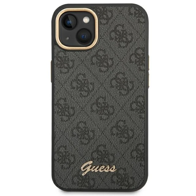 Чохол Guess 4G Vintage Gold Logo для iPhone 14 Plus Black (GUHCP14MHG4SHK)