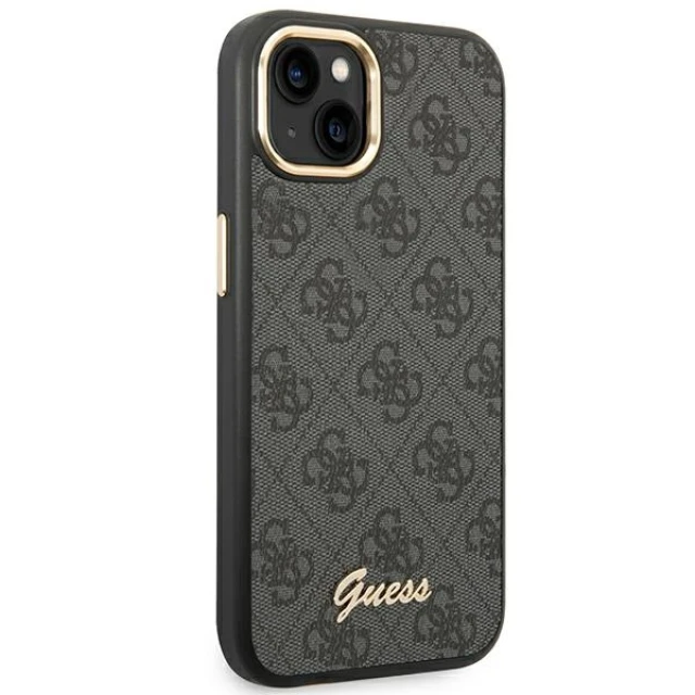 Чохол Guess 4G Vintage Gold Logo для iPhone 14 Plus Black (GUHCP14MHG4SHK)