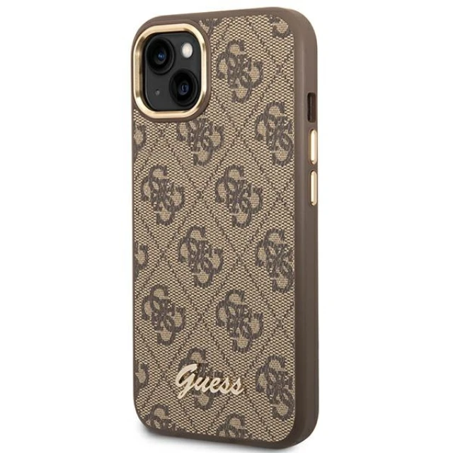 Чохол Guess 4G Vintage Gold Logo для iPhone 14 Plus Brown (GUHCP14MHG4SHW)