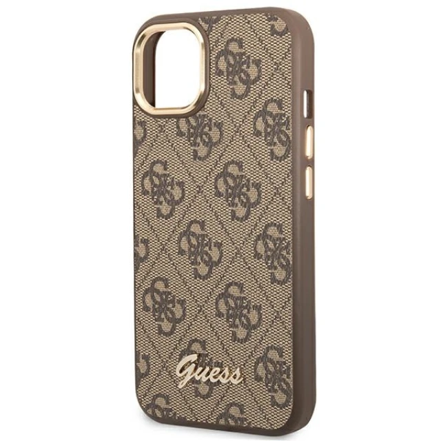 Чохол Guess 4G Vintage Gold Logo для iPhone 14 Plus Brown (GUHCP14MHG4SHW)