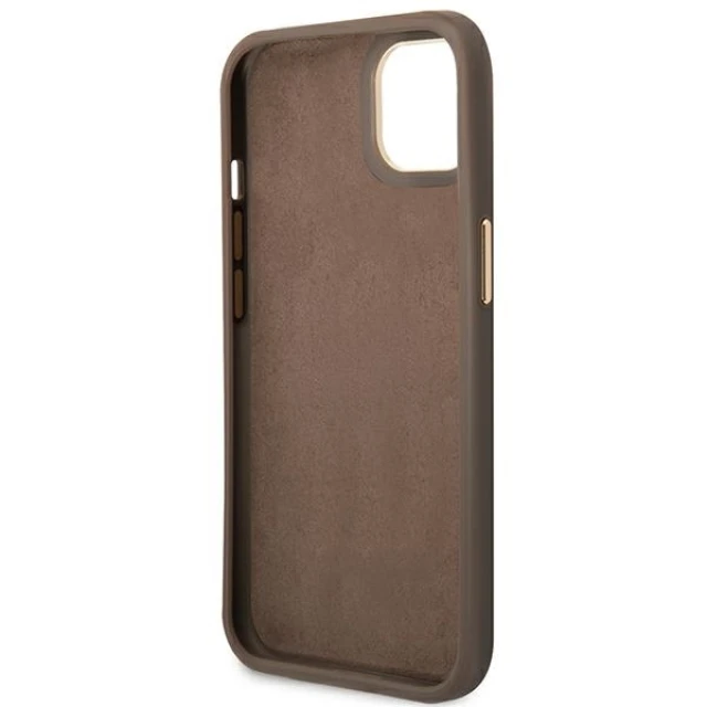 Чохол Guess 4G Vintage Gold Logo для iPhone 14 Plus Brown (GUHCP14MHG4SHW)