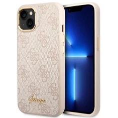 Чохол Guess 4G Vintage Gold Logo для iPhone 14 | 13 Pink (GUHCP14SHG4SHP)