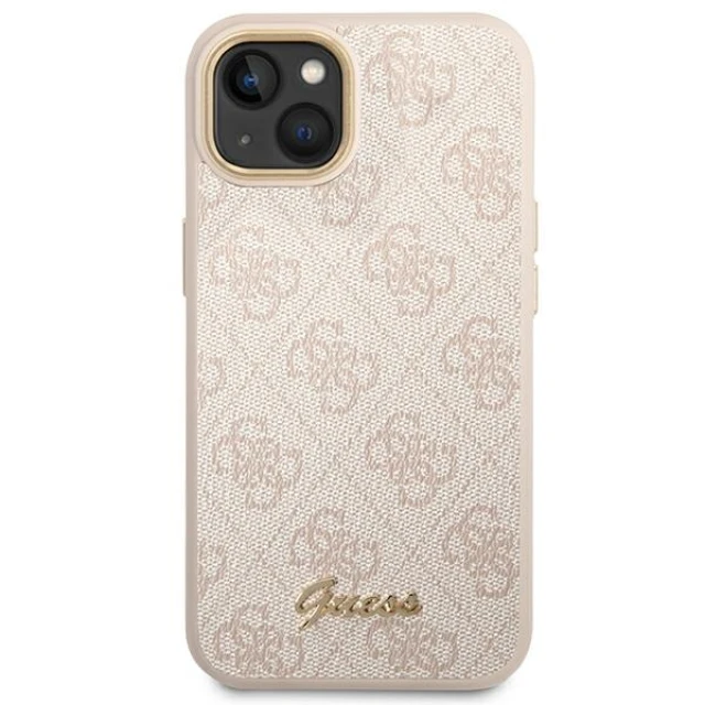 Чохол Guess 4G Vintage Gold Logo для iPhone 14 | 13 Pink (GUHCP14SHG4SHP)