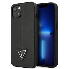 Чохол Guess Saffiano Triangle Logo для iPhone 14 Plus Black (GUHCP14MPSATLK)