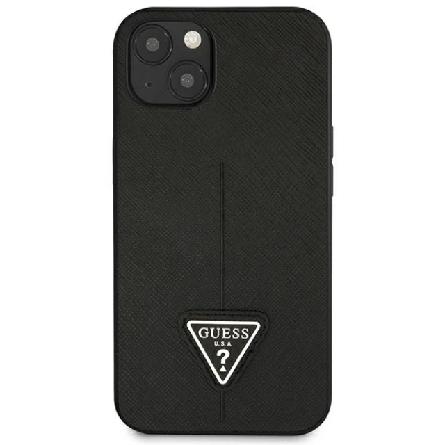 Чохол Guess Saffiano Triangle Logo для iPhone 14 Plus Black (GUHCP14MPSATLK)