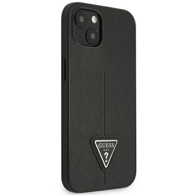 Чохол Guess Saffiano Triangle Logo для iPhone 14 Plus Black (GUHCP14MPSATLK)