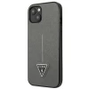 Чохол Guess Saffiano Triangle Logo для iPhone 14 Plus Silver (GUHCP14MPSATLG)