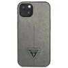 Чохол Guess Saffiano Triangle Logo для iPhone 14 Plus Silver (GUHCP14MPSATLG)