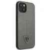 Чохол Guess Saffiano Triangle Logo для iPhone 14 Plus Silver (GUHCP14MPSATLG)
