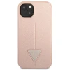 Чехол Guess Saffiano Triangle Logo для iPhone 14 Plus Pink (GUHCP14MPSATLP)